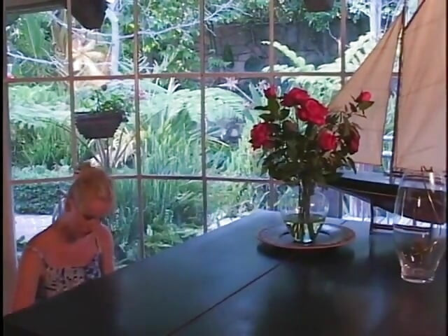 He sucks on her tits and makes her get on her knees