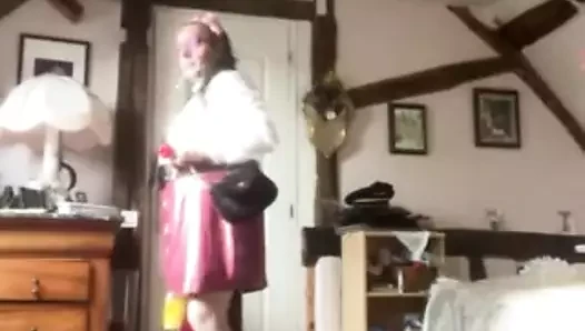 kırmızı taklit etek