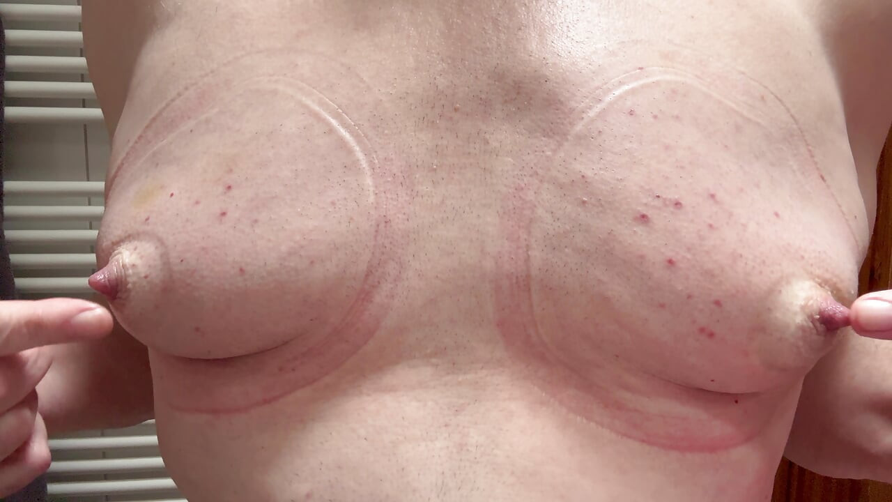 Slapping, sucking, torturing my titties!