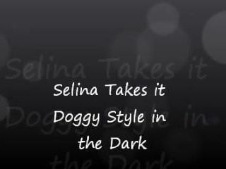 Selina lo toma al estilo perrito en la oscuridad