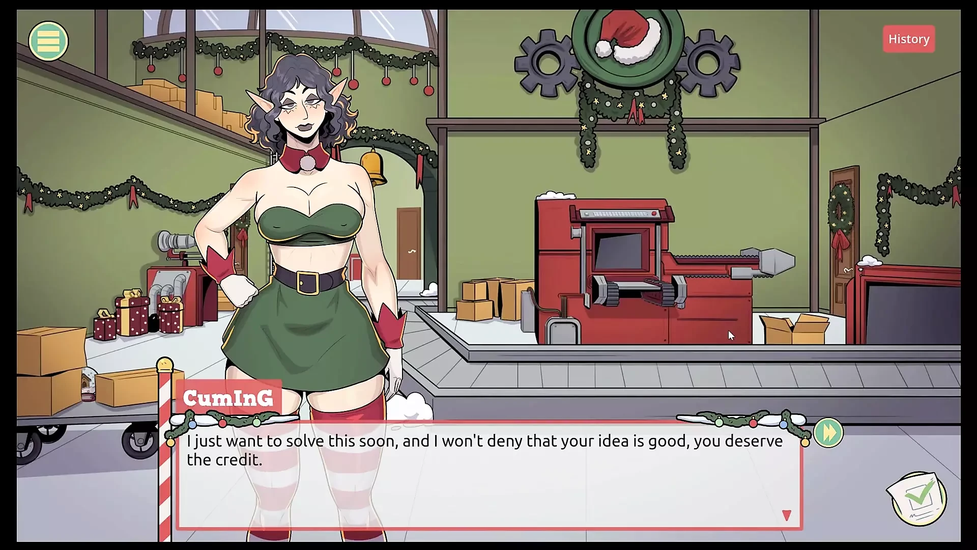 克劳斯的秘密惊喜 Xmas 无尽游戏第4集老板毕竟有一个不那么小的鸡巴！