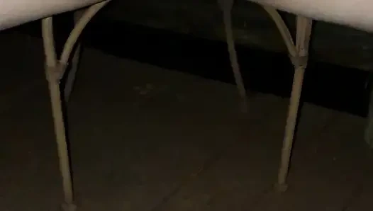 Wife pissing outside