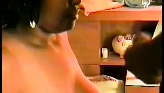 Well-paded Black Chick Likes When Wher Her Friend Squeeze Her Massive Garage Drilling Her in Doggystyle