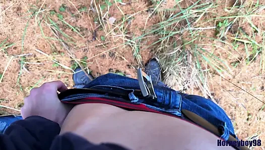Ormanda Bir Sonbahar Gününde Twink Wixt Ve Azgın Fışkırtma