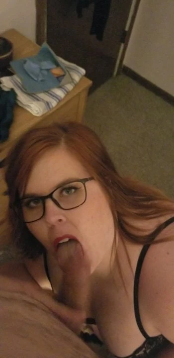 Birthday blowjob and cum shot facial from wife