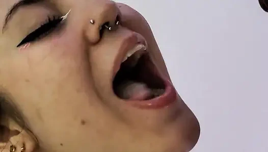 I Put All His Cock in My Mouth and Make All the Milk Come Out to Swallow!