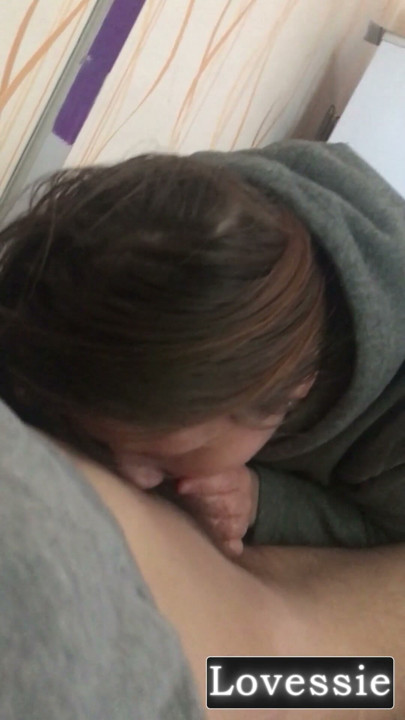 Russian homemade amateur blowjob in the kitchen with a beautiful MILF - Lovessie | Clip 1