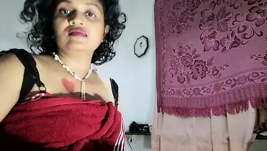 ep5 Desi stepmom found cam of stepson and she strips for him to see Pussy Show Begins Laying on the bed starts her boobs job.mp4