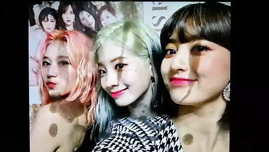 Deux fois, sana, dahyun et jihyo cum tribute