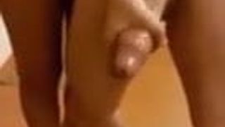 Huge cum shot from handjob