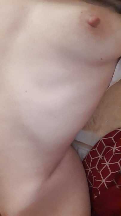 Sexy young girl plays with her hot
