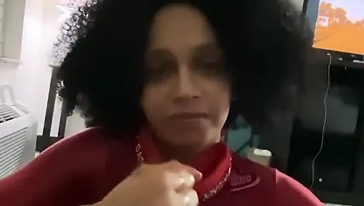 Leena Rayz - Slave with tiny and pretty hands strokes a shiny white cock