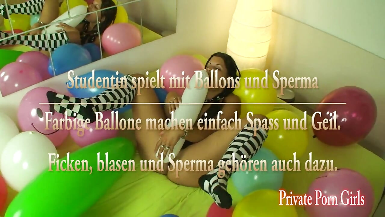 Blowjob,pussy fuck in the room full of balloons
