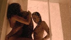 Celebrity Interracial 3some in the shower - Superfly (2018)