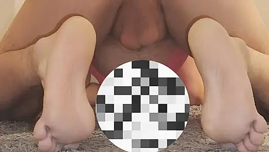 Slut getting fucked by a huge dildo and her mistress.