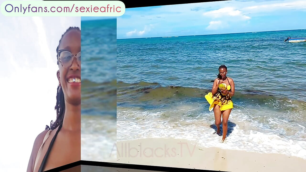 Colombians Have Sex on a Beach - Hot African Swahili Tourist Couple Beach Walk and Sex
