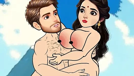 Neelam bhabhi jungle me fake cock chut me dal rahi thi, Raju comes and fucks Neelam ki bade lund se chudai karta hai.