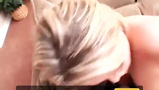 Sexy blonde gets her pussy and ass licked and fucked by a horny guy