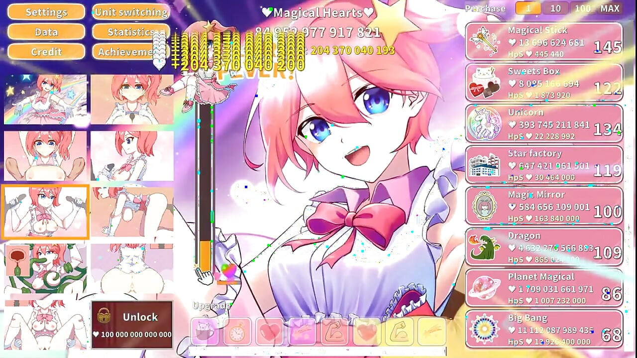 Magical Girl Clicker Hentai Game Creampie and Squirting Gangbang for a Cute Idol Cosplay!