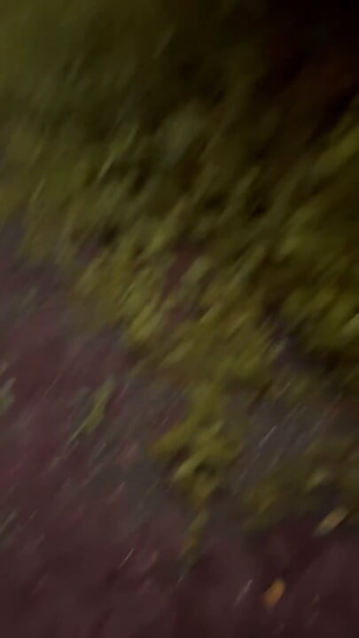 Exploring new tracks walking naked barefoot
