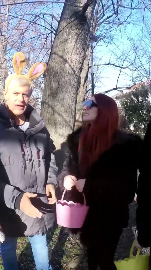 Easter Bunny Porno Dan Leads Katy Rose And Mia Trejsi To A Creampie Orgy! | Clip 1