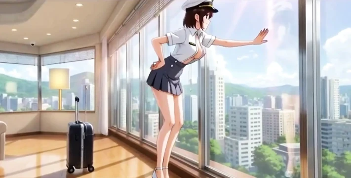 Horny Stewardess Masturbates Then Gets Fucked Hard Ai Generated