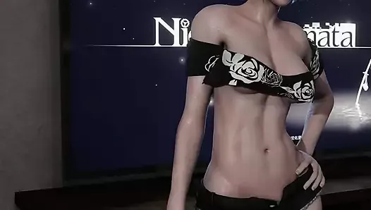 Using Yorha 2B Like The Sex Robot She Is All Night (Full Length Animated Hentai Porno)