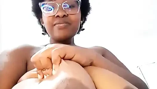 Naughty chubby girl loves to show off her big and greedy tits