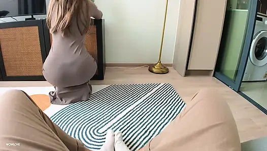 My MILF Step Mom gives me a cleaning lesson