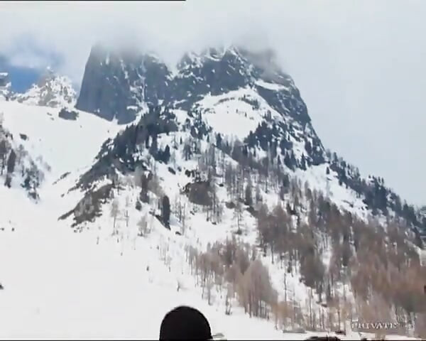 On a Snowy Mountain Giving a Blowjob...