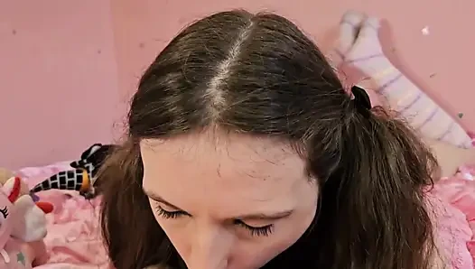 A Kawaii Girly Girl Masturbates with Different Things