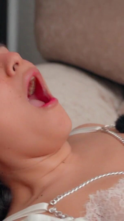 Young lady uses vibrating dildo for the first time and explodes in an endless orgasm | Clip 1