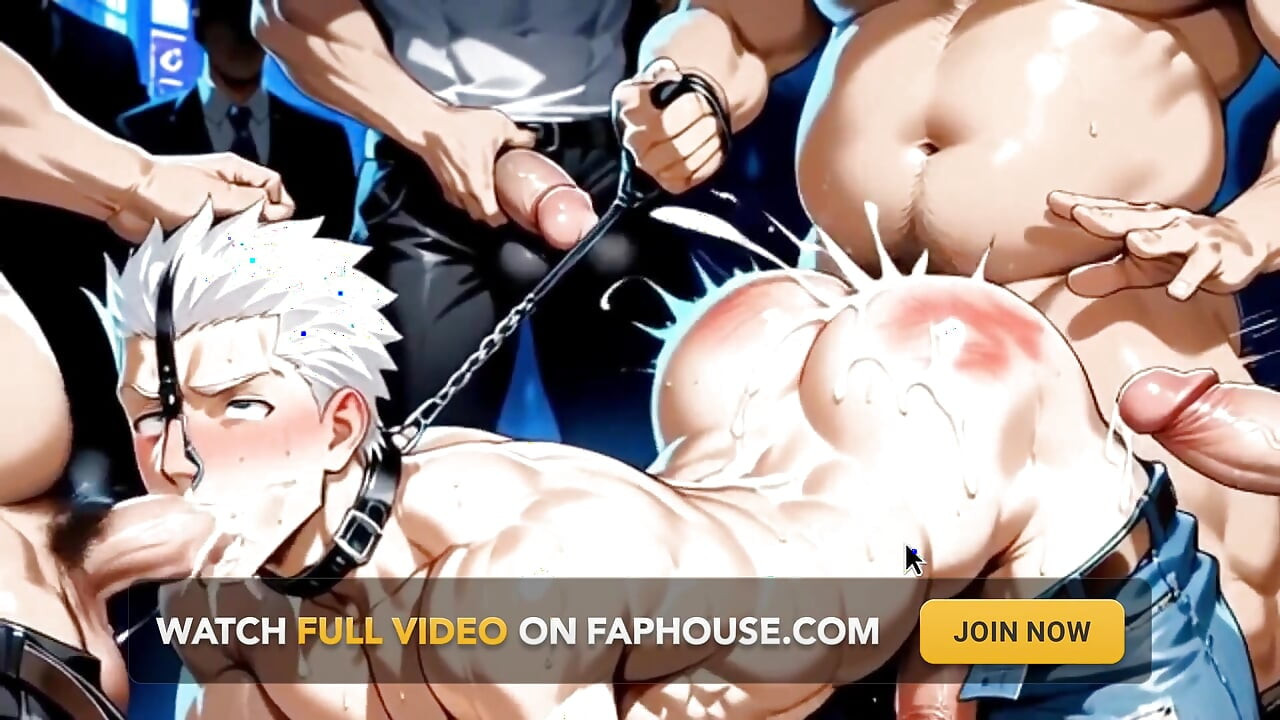 Albino Twink Gets His Bubble Butt Fucked by Several Men.. Yaoi Hentai Animation.