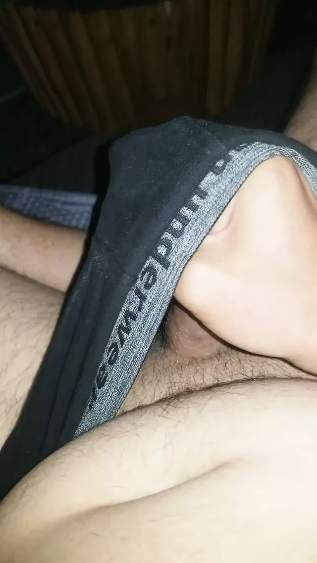 My masturbates on the couch