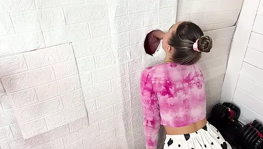 Gloryhole dick cannot handle that kind of touch