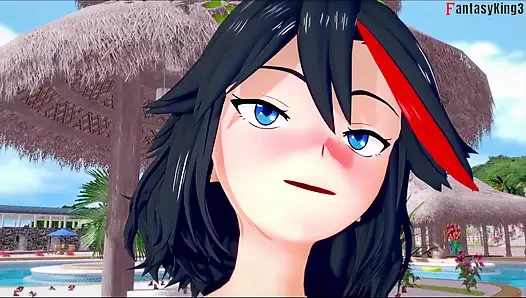Ryuko matoi ahegao havuzda seks - killlakill