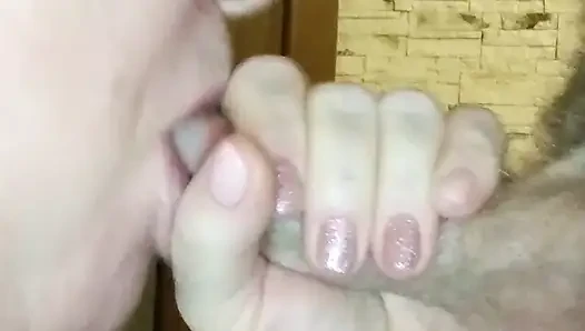 Third close-up blowjob from mother-in-law today