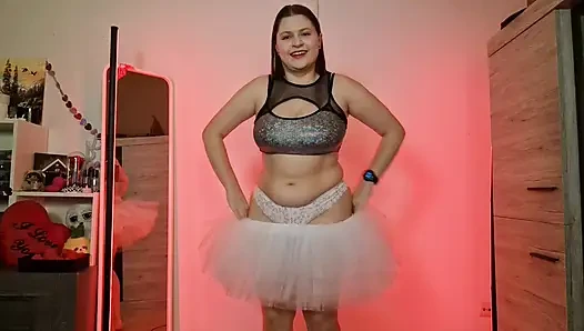 Kurviger Minirock Haul - Glänzendes Silber, Sparkly Tinsel, Transparent Blue Und Fluffy Tutu