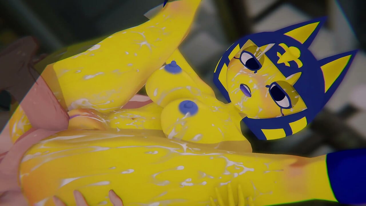 animal Crossing - Ankha Entering the Zone (riding the Villager & POV Zone Dance) (4k60fps)