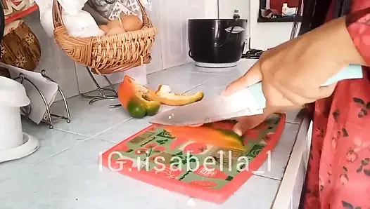 Mukbang und ficken in der küche