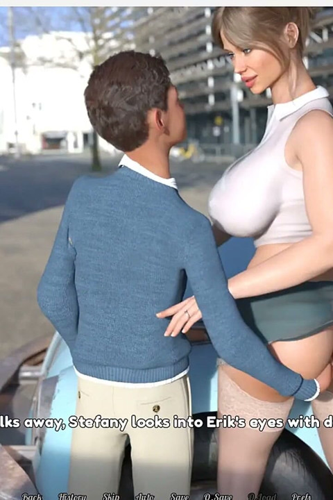 Ama de casa perfecta - gameplay - juego de roles - esposa sexy coño debajo de la falda, dedo y penetración accidental