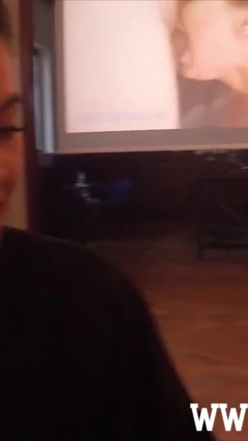 Captivating moment from "She caught me watching a porn movie and gave me a blowjob"