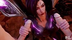 Lol Kaisa Animation, Threesome Sex, Blowjob And Double Creampie, Full 3d Porn, Hentai, Purple Armor, Lights, Color Edit Smixix