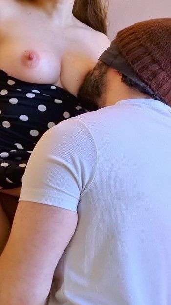 Emotional moment from "Sucking the hottest neighbor's perfect tits"