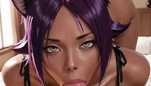 Yoruichi Bleich 3D-hentai-animation