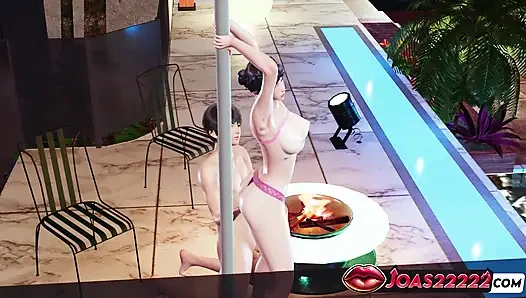 Tamaki lagi asik fingering memek sempitnya pakai jari di kolam renang sampai muncrat pakai dildo