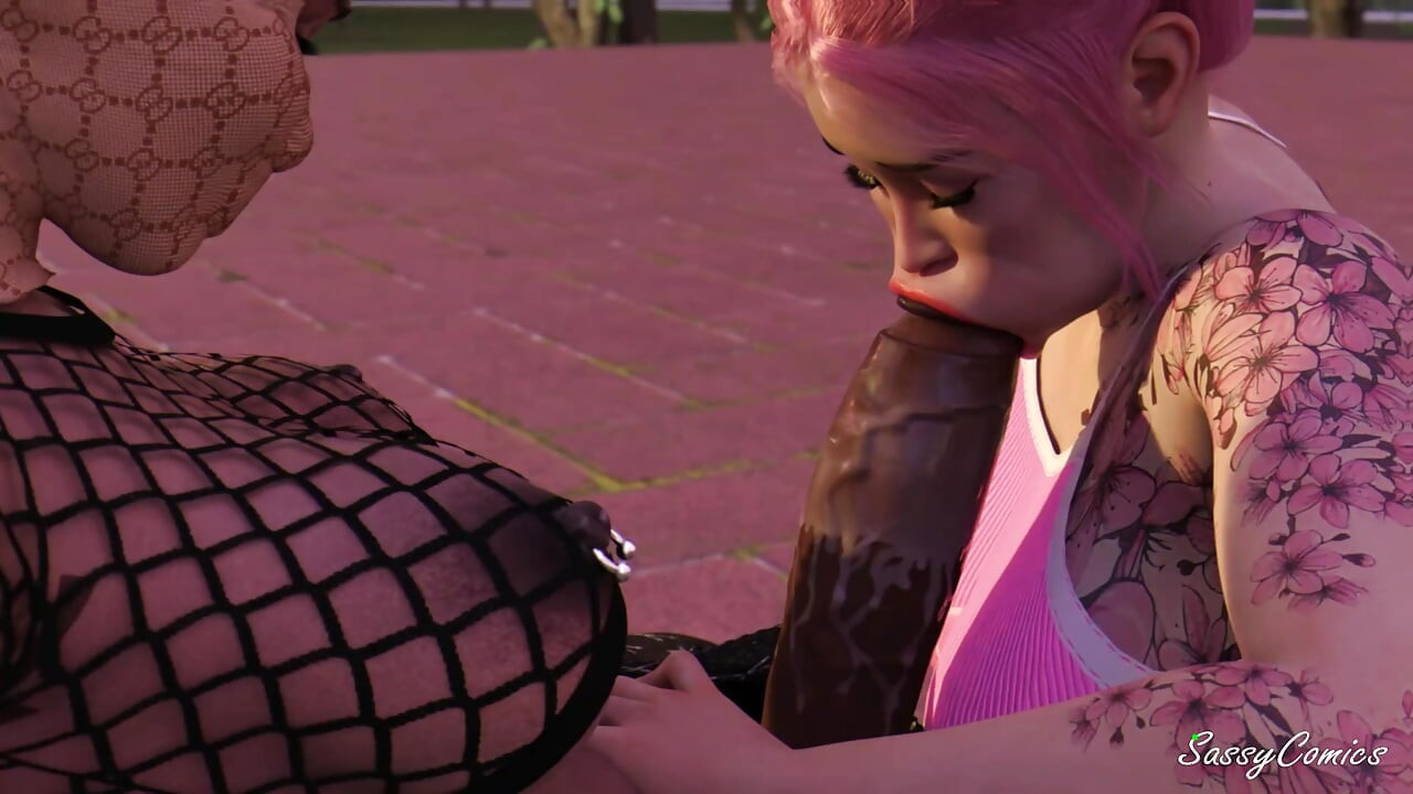 Thot Skip School to Fuck Ebony Futa Girlfriend in Central Park.mp4