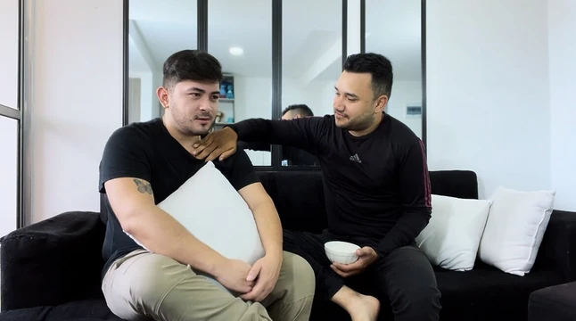 My shy neighbor came to ask for sugar at my house and ended up sticking his cock in my big ass