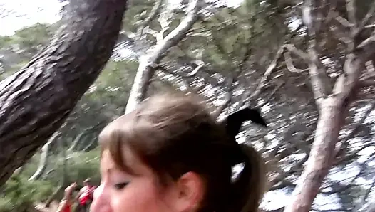 Outside fucking big dick sucking