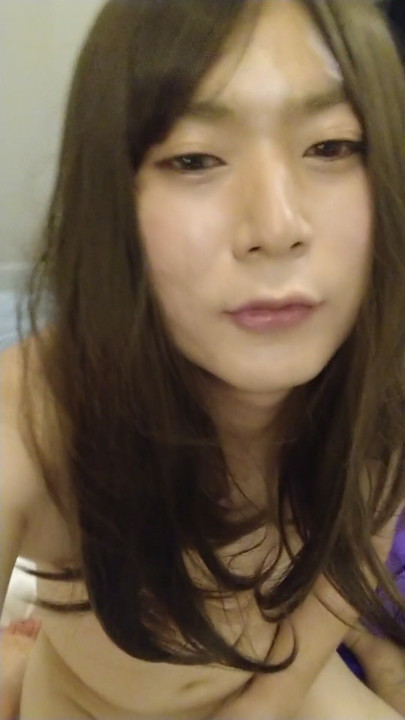 Japanese cd masturbate with purple body suit | Clip 3